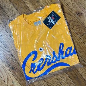 The Marathon Clothing, Crenshaw T-shirt, gold, and royal blue